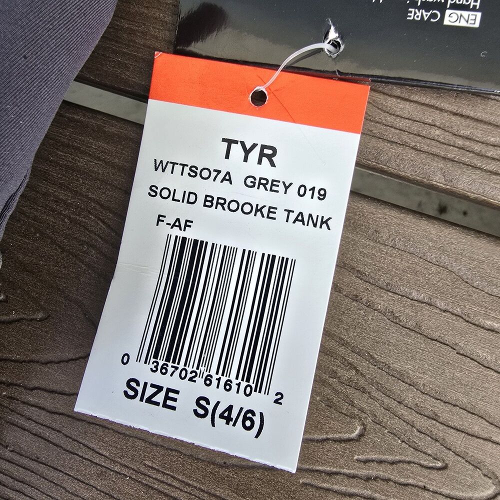 TYR Durafast Womens Solid Grey Brooke Tank & Edessa Boyshorts Grey Size S New - Picture 6 of 6